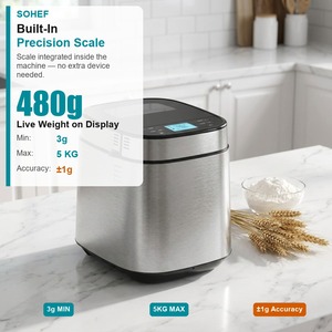 Máquina para Hacer Pan Eléctrica Automática Shinechef SC-3206 25 en 1 con Dispensadores Dobles (Levadura y Frutos Secos) para Uso Doméstico - Product Image 2