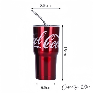 En gros 304 En Acier Inoxydable Glace Bar Tasse D'été En Plein Air De Voiture Isolation Thermique Garder Au Froid En Acier Inoxydable Paille Tasse - Product Image 2