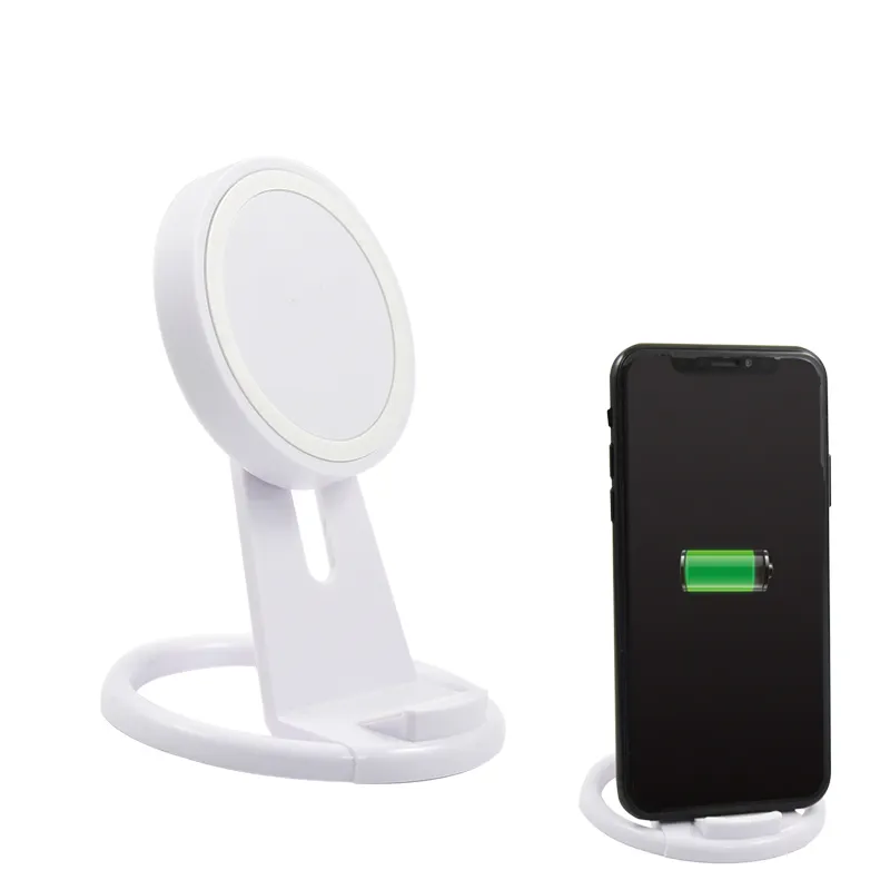 Cheapest Hot Selling New Arrivals Portable Foldable 3 In 1 QI Wireless Magnetic Phone Charger Stand For Iphone