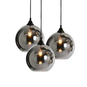 Schwarze Luxus-Kücheninsel-Pendelleuchte Kugelförmig Rund Nordisch Modern Glas-Kronleuchter für Wohnraumdekoration - Product Image 1