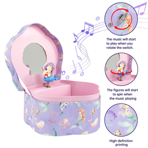 Caja de Música Giratoria Ecológica de Papel, Hecha a Mano, con Espejo Incorporado, Melodía Personalizable, para Recuerdos de Fiesta de Cumpleaños Infantiles, Venta al Por Mayor - Product Image 2