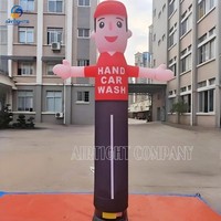Danseur d'air gonflable de garçon de main de vague d'impression personnalisée pour la promotion de magasin de lavage de voiture
