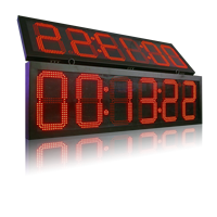 Horloge murale à 4 et 6 chiffres, minuterie LED, affichage numérique pour affichage LED extérieur, compte à rebours, température, étanche, horloge dynamique