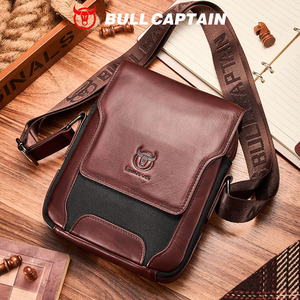 กระเป๋าหนังแท้ BULLCAPTAIN รุ่นคลาสสิค ดีไซน์แบบสะพายข้าง กันน้ำ  รับทำโลโก้ตามสั่ง  กระเป๋าผู้ชาย  OEM ODM - Product Image 2