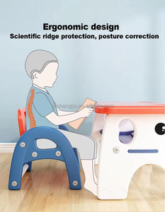 Ergonomic Bắc Âu Trẻ Em Của Nghiên Cứu Bảng Ghế Đặt Bé Có Thể Gập Lại Nhựa Hoạt Động Bàn Cho Phòng Ngủ Phòng Khách Trường Mall Sử Dụng - Product Image 3