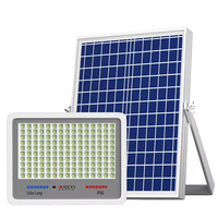 Éclairage routier extérieur IP66 ABS étanche 100W 200W 300W LED solaire 6000K lumière du jour 120° angle de faisceau télécommande super lumineux