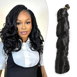 Vente flash : 50g, 12 pouces, tresses africaines en crochet à boucles françaises, spirales bouclées, trame unique, fibre synthétique résistante à la chaleur, mèches - Product Image 1