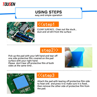Pad Silikon Konduktif Panas Laris untuk Pendingin CPU GPU, Pad Silikon Konduktif Panas, Ketebalan 0.5mm 1mm 1.5mm 2mm 2.5mm