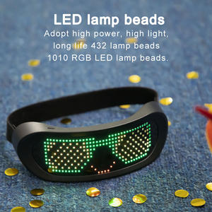 Kacamata pintar LED USB isi ulang <span class=keywords><strong>DIY</strong></span>, kacamata pintar LED untuk pesta klub DJ Natal - Product Image 4