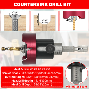TIDEWAY Borehole Drilling Carpentry Tools <b>Drill</b> <b>Bit</b> Hole Opener With Adjustable Low Friction Depth <b>Drill</b> <b>Bit</b> for Woodworking - Product Image 2