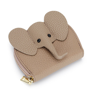 Cowhide Leather Animal Cartoon Cute <strong>Coin</strong> <strong>Purse</strong> Genuine Leather <strong>Elephant</strong> <strong>Purse</strong> Mini Leather Card Holder <strong>Coin</strong> <strong>Purse</strong> with Zip - Product Image 6