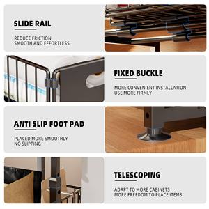 Estante Organizador Deslizable de Acero de Doble Capa Ajustable para Cajones de Baño, Cocina, Especias y Frascos de Vidrio - Product Image 5