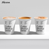 Usine en gros unique Double couche jus café gobelets en papier dégradables 4oz 12oz 16oz thé au lait tasse en papier kraft