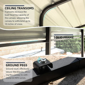 Prix directs d'<span class=keywords><strong>usine</strong></span> <span class=keywords><strong>Abris</strong></span> <span class=keywords><strong>de</strong></span> voiture RV en métal sur mesure à vendre - Product Image 4