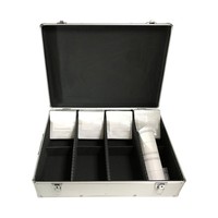 Boîte de rangement pour médias CD/DVD en aluminium, capacité de 1000 disques, pochettes en plastique double face, étuis pour CD et étuis pour CD en polyéthylène