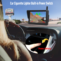 5 pouces solaire 2.4GHz numérique sans fil WIFI voiture vue arrière capteur de stationnement caméra pour voiture cadre de licence européenne