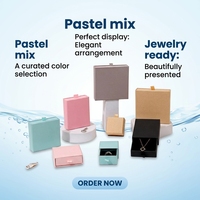 Boîte à bijoux en carton personnalisée avec logo OEM, insert en velours, emballage cadeau pour colliers, boucles d'oreilles, bracelets, vente en gros