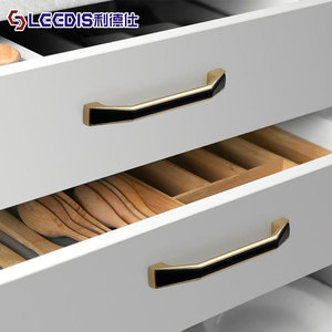 Lcedis Modern Minimalist <b>Black</b> Cabinet Handles Zinc Alloy Bar Shape Durable Furniture Hardware Drawer <b>Door</b> <b>Knob</b> - Product Image 2