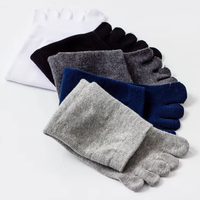 Chaussettes cinq doigts en coton personnalisées, respirantes, côtelées, à bout fendu, décontractées, anti-odeur, pour hommes et femmes