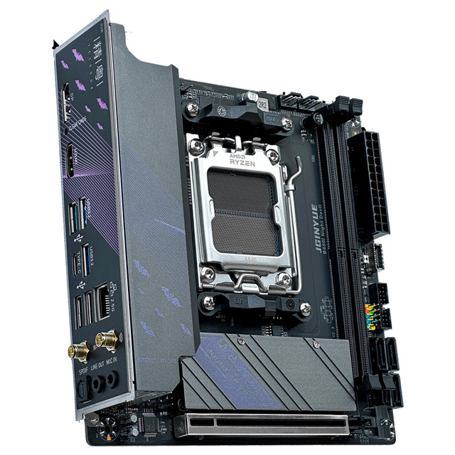JGINYUE B650 Motherboard 9600X Mini ITX DDR5 RAM WIFI Onboard V2.3 Ryzen7000-9000 Series AM5 PC Desktop SATA New Option Used