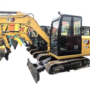 Mini-excavatrice CAT 305.5E2 d'origine japonaise avec accessoires tarière, pince et godet brise-roche, certifiée CE - Product Image 1