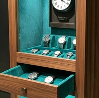 Vitrine d'exposition pour montres et bijoux, éclairée par LED, écologique, avec dimensions personnalisables