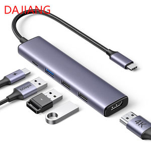 DAJIANG 100W USB 3.0 tipo C ricarica <span class=keywords><strong>5</strong></span> in 1 multifunzione USB C HUB personalizzato OEM con <span class=keywords><strong>5</strong></span> porte multiporta Hub USB - Product Image 1