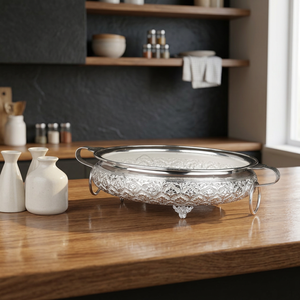 Urli en laiton plaqué argent - Décoration moderne pour la maison pour mariage et anniversaire - Product Image 3