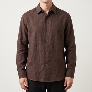 <span class=keywords><strong>Camicia</strong></span> di <span class=keywords><strong>Lino</strong></span> Premium di Lusso per <span class=keywords><strong>Uomo</strong></span>, 220G Cotone-<span class=keywords><strong>Lino</strong></span>, Manica Lunga, Design Minimalista, <span class=keywords><strong>Camicia</strong></span> Casual Maschile di Alta Qualità - Product Image 1