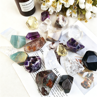 Ornement en cristal naturel poli de forme libre, multi-matériaux, énergie de guérison, quartz pour la décoration intérieure, collection de cristaux de méditation
