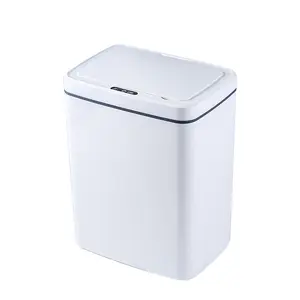 high quality hospital medical pull out table white round intelligent electric Smart sensor trash bin