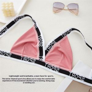 <span class=keywords><strong>Sujetador</strong></span> de camisola de estilo americano europeo transfronterizo para <span class=keywords><strong>Amazon</strong></span> para mujer, Top de tubo de copa triangular con retazos de letras roscadas - Product Image 4