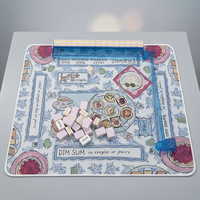 Tapis de jeu de Mahjong OEM de style moderne et avancé, motif tendance, pour 4 personnes, base en caoutchouc naturel, antidérapant, portable, utilisation intérieure et extérieure