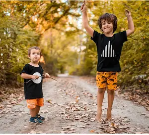 Детские черно-белые однотонные футболки из 100% хлопка с короткими рукавами и абстрактным принтом на заказ