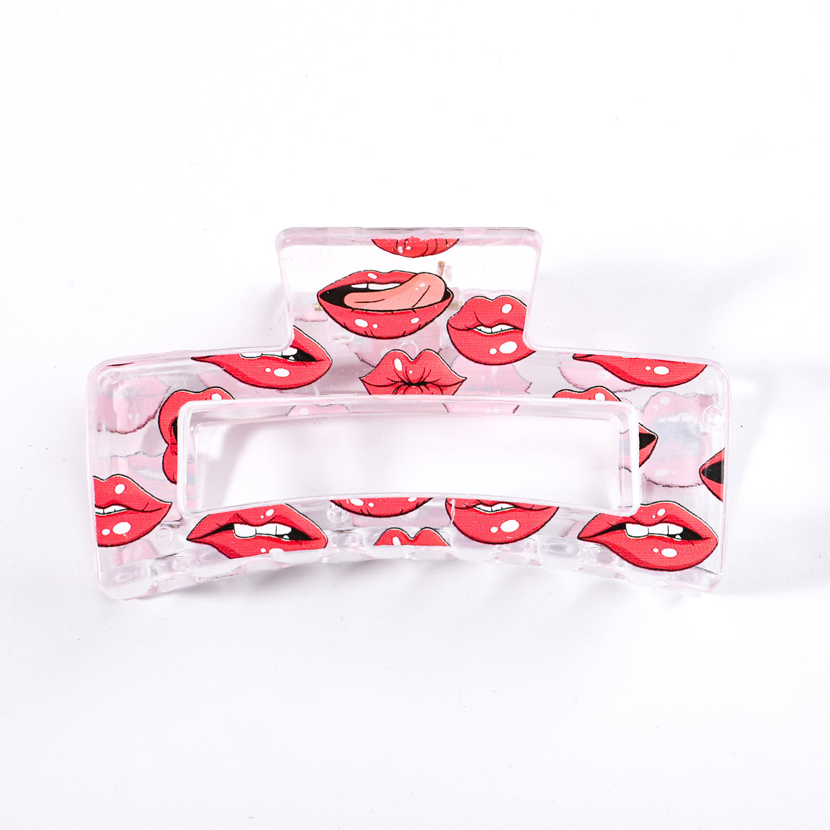 Prints of lips transparent