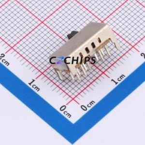 SK24D07VG4-10 087 Slide Switch Bent Lead Through Hole-10P,14.9x4.7mm Double Pole Four Throw Rectangle Pin Header PC Pin 14.9mm - Product Image 2