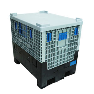 Logistics Solid Durable Collapsable Pastel Plastic Crate, Foldable Plastic Pallet Box Collapsible Crates