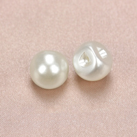 100pcs Per Bag Kancing Mutiara ABS Putih Hitam Model Fancy Setengah Bulat Gaya Jamur dengan Lapisan untuk Pakaian, Produk Terlaris