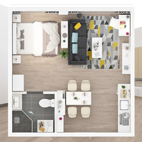 Solución Integral de Muebles para Proyectos de Dormitorios de Apartamentos Personalizados, Diseño de Plano Interior Gratuito