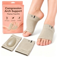 Manchons de soutien de la voûte plantaire pour le soulagement de la fasciite plantaire, orthèse de compression pour le pied avec coussinet en gel pour hommes et femmes, pieds plats