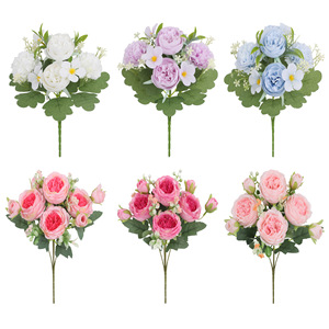 Wholesale Bouquet Artificial Peony Silk Flower Wedding Bridal Bouquet Home Interior Decor Ornaments - Product Image 4