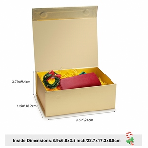 Jinbar <strong>Christmas</strong> <strong>Gift</strong> Boxes with Lids 3 Pack, Collapsible <strong>Gift</strong> Boxes with Magnetic Closure for Presents Wrapping <strong>Gifts</strong> - Product Image 3