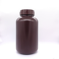 Bouteille en plastique HDPE à large ouverture de 3 L avec bouchon à vis pour produits chimiques