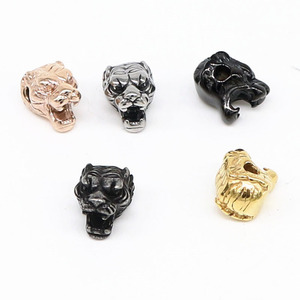 yunnique Tiger Head <b>Spacer</b> Beads Stainless Steel Retro For Bracelet Making - Product Image 5