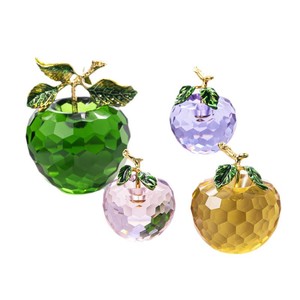 Ornement de Noël en cristal gravé en forme de pomme, boule et globe écologiques, design personnalisé, impression numérique, en stock, vente en gros - Product Image 5