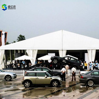 Tente de réception à toit haut en aluminium avec toit en PVC transparent, imperméable 3000 mm, ignifuge, certifiée CE, pour mariages et expositions