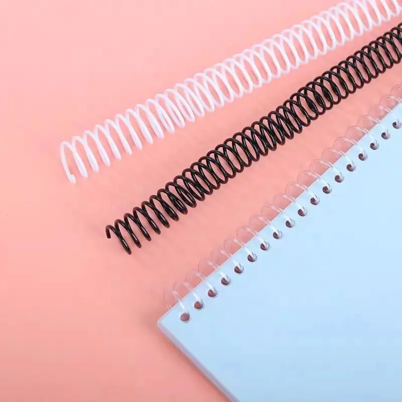 Plastic Cover Double Metal Coil Bound Grid Lined Inner Pages A5 B5 Size Spiral Notebook With Translucent Cover Note Book