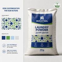 Lessive en poudre 25 kg pour blanchisserie hôtelière et commerciale, faible mousse, matière active élevée, certifiée SASO, directement de l'usine, OEM