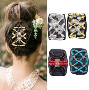 IFOND Handmade <strong>Magic</strong> Hair Combs with Wood and Rhinestone Beaded for Ladies <strong>Tidy</strong> <strong>up</strong> Hair - Product Image 1