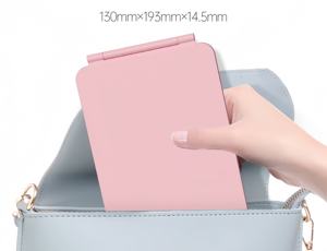 Miroir de maquillage pliable à LED de table, éclairage 3 couleurs, prix bas, approvisionnement mixte, rechargeable, miroir de voyage - Product Image 6